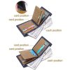 Men Horizontal Wallet Multifunctional Business Tri-fold Card Holder (Black) - Image 4