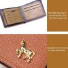 Men Horizontal Wallet Multifunctional Business Tri-fold Card Holder (Black) - Image 5