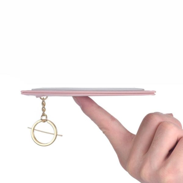 Women PU Leather Small Wallet Short Ultra-thin Color Contrast Splicing Card Holder (Black) - Image 4