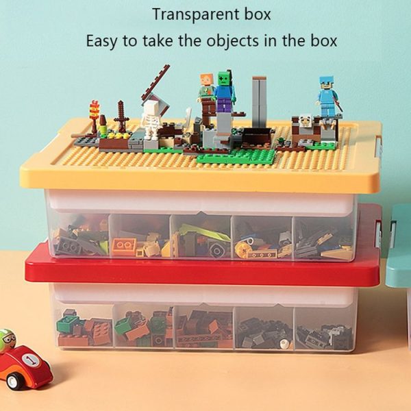 Children Toy Parts Building Blocks Storage Box (Green) - Image 12