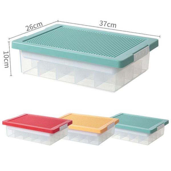 Children Toy Parts Building Blocks Storage Box (Green) - Image 2