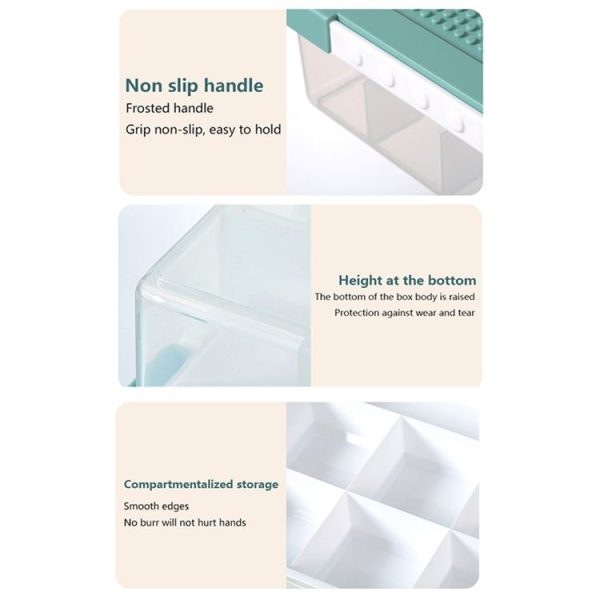 Children Toy Parts Building Blocks Storage Box (Green) - Image 3