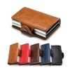 Automatic Pop-up Card Holder Metal Card Box RFID Credit Card Bank Card Box Wallet (Black) - Image 2