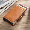 Automatic Pop-up Card Holder Metal Card Box RFID Credit Card Bank Card Box Wallet (Black) - Image 5
