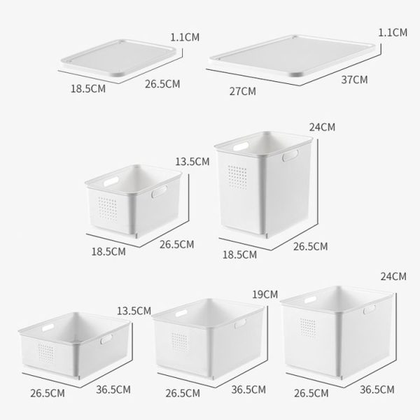Desktop Storage Box Cosmetics Finishing Box, Style: Small Short Without Lid - Image 2