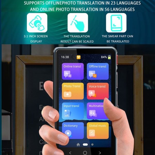 P40 Multi-country Smart Translator Simultaneous Interpretation Photo Offline Translation Recording to Translation (White) - Image 4