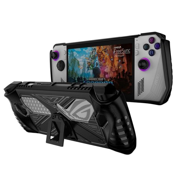 Asus ROG Ally Game Console TPU Soft Cover With Holder Bracket (Black) - Image 2