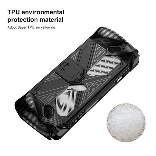 Asus ROG Ally Game Console TPU Soft Cover With Holder Bracket (Black) - Image 4