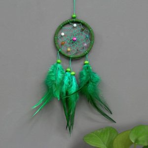 Home Decoration Dream Catcher Feather Hanging Jewelry (Green)