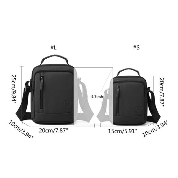 WEPOWER Men Shoulder Casual Holding Messenger Bags, Style: Small Black - Image 3