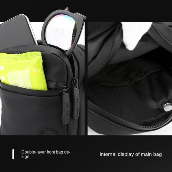 WEPOWER Shoulder Small Hanging Multi Functional Mobile Phone Bag (Navy) - Image 9