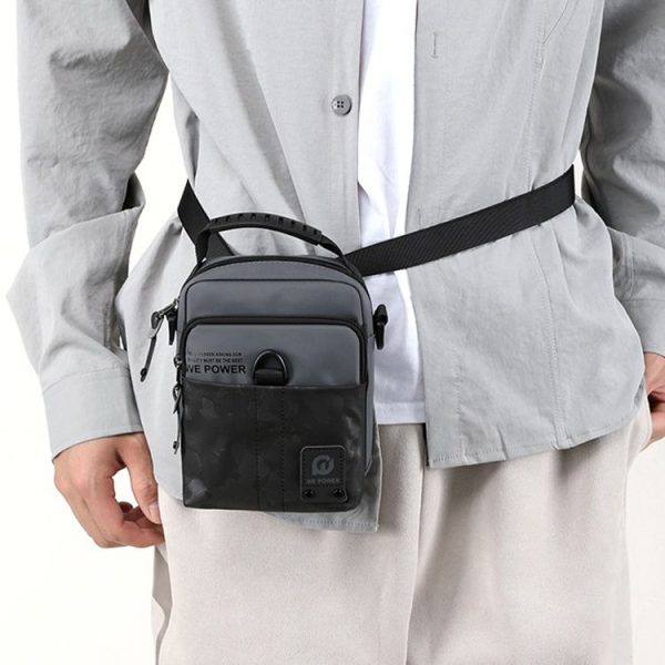 WEPOWER Men Light Sports Shoulder Small Bags (Grey) - Image 11