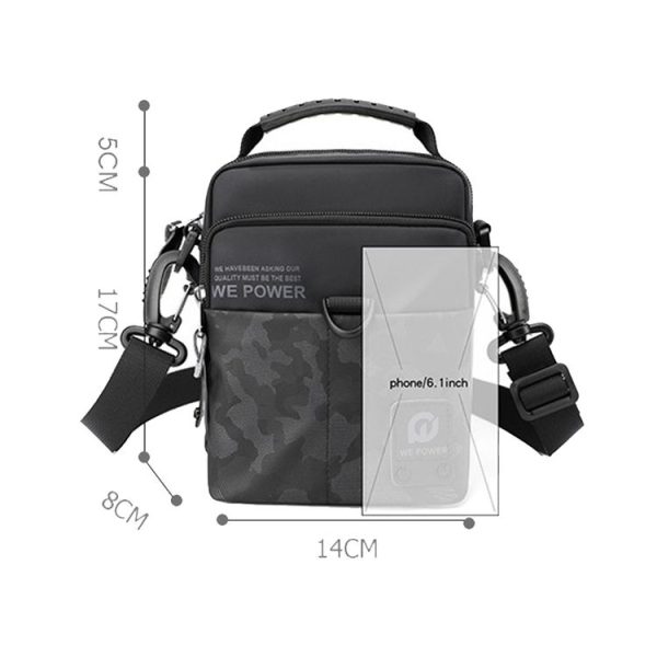 WEPOWER Men Light Sports Shoulder Small Bags (Grey) - Image 3
