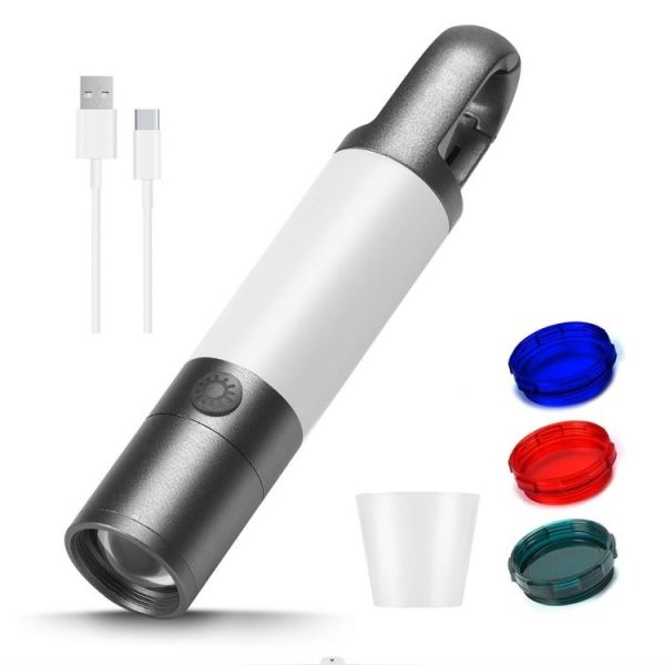 Outdoor Strong Laser Flashlight Telescopic Focus Warning Lighting (H20)