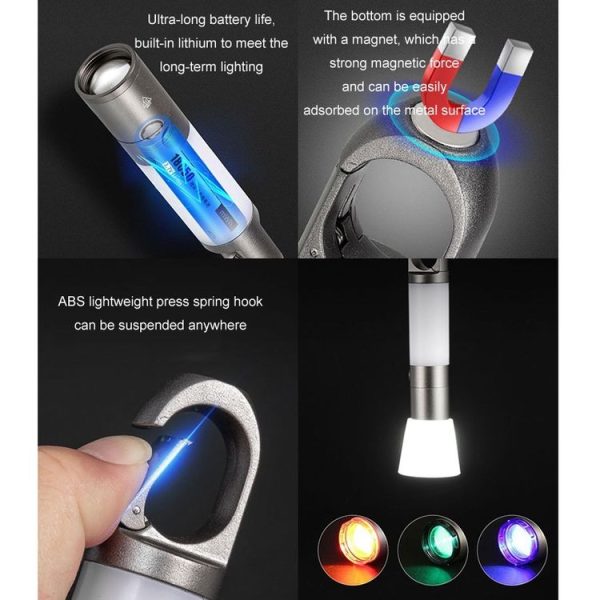 Outdoor Strong Laser Flashlight Telescopic Focus Warning Lighting (H20) - Image 4