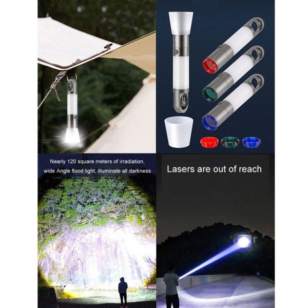 Outdoor Strong Laser Flashlight Telescopic Focus Warning Lighting (H20) - Image 5