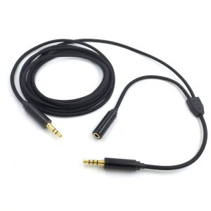 3.5mm Voice Party Live Recording Audio Cable Mobile Game Projection Computer Chat Link Cable (Black)