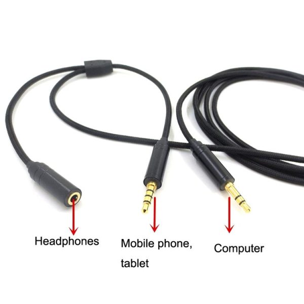3.5mm Voice Party Live Recording Audio Cable Mobile Game Projection Computer Chat Link Cable (Black) - Image 4