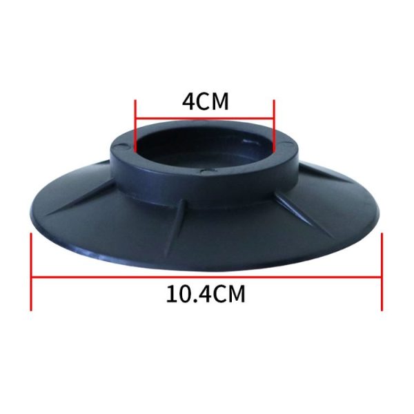 4pcs Universal Washing Machine Non-slip Mat Mute Anti-moving Fixed Base Shock-absorbing Pad (Black) - Image 3