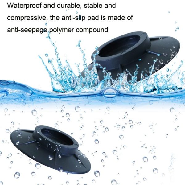 4pcs Universal Washing Machine Non-slip Mat Mute Anti-moving Fixed Base Shock-absorbing Pad (Black) - Image 5