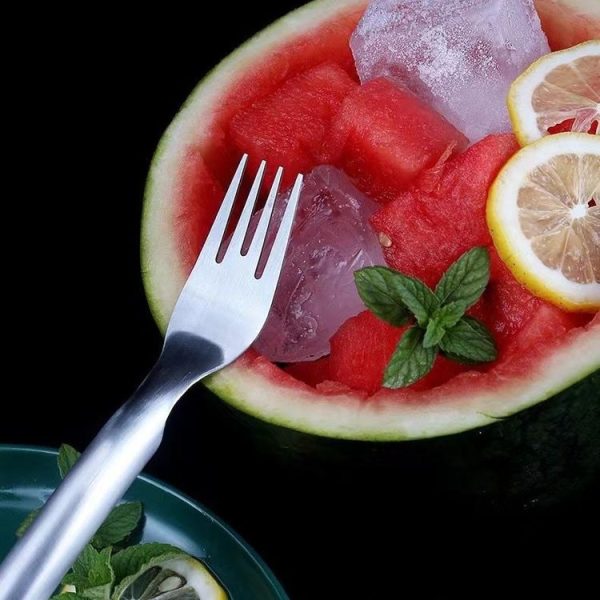 2 In 1 Watermelon Fork Slicer Stainless Steel Kitchen Fruit Cutter - Image 4