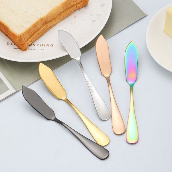 Stainless Steel Butter Avocado Jam Knife Cake Butter Spatula, Color: Silver - Image 2