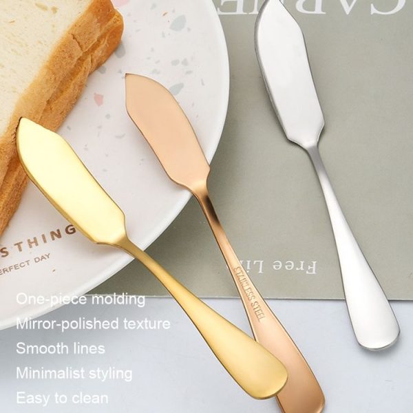 Stainless Steel Butter Avocado Jam Knife Cake Butter Spatula, Color: Silver - Image 5