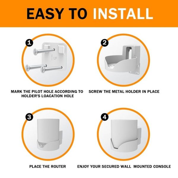 TP Link Deco Mesh X20 / X50 / X55 / X60 / Wifi 6-Way Router Bracket (White) - Image 6