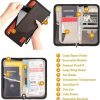 Multifunctional RFID Anti -Theft Passport Package Travel Air Ticket Pocket Card Large Capacity Document Storage Package (Orange) - Image 4