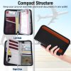 Multifunctional RFID Anti -Theft Passport Package Travel Air Ticket Pocket Card Large Capacity Document Storage Package (Orange) - Image 8