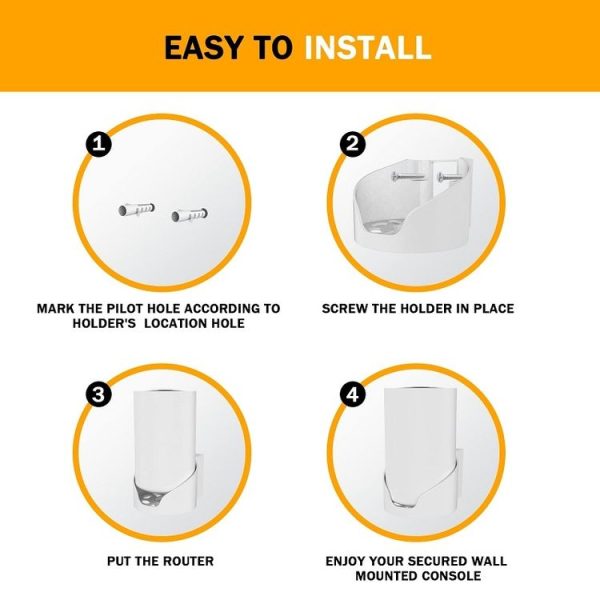 TP Link Deco X68 / X80 / XE75 / XE75 Pro Wifi 6-way Router Bracket (White) - Image 6