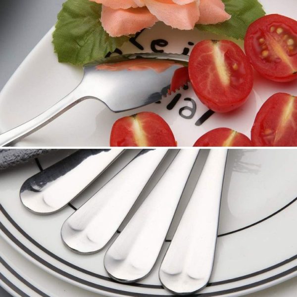 Stainless Steel Scraper Spoon Fruit Grapefruit Spoon Baby Digging Ball Spoon, Color: Silver - Image 5