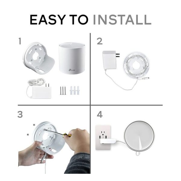 TP-Link Deco X20 / X60 Router Wall Mount Storage Bracket (White) - Image 5