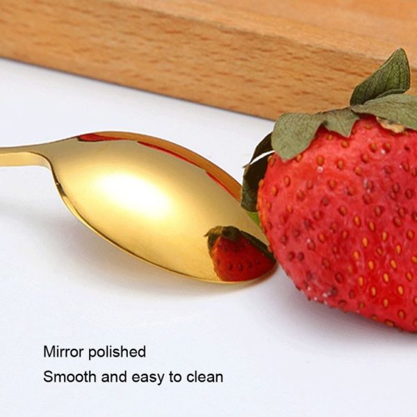 304 Stainless Steel Long Handle Thickened Pointed Spoon Coffee Ice Drink Mixing Spoon, Color: Stainless Steel Color - Image 6