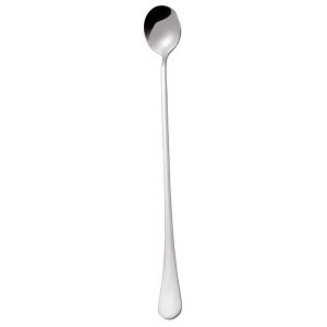 304 Stainless Steel Long Handle Thickened Round Spoon Coffee Ice Drink Mixing Spoon, Color: Stainless Steel Color