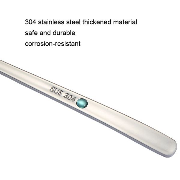304 Stainless Steel Fruit Scraping Spoon Children Supplementary Food Tableware, Color: Stainless Steel Color - Image 4