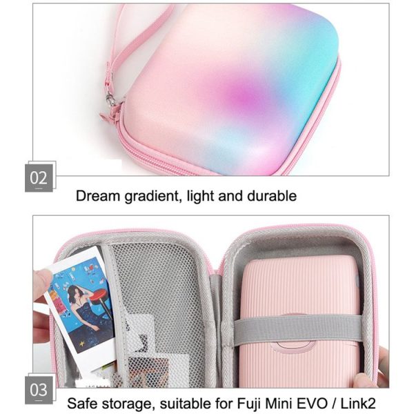 FUJIFILM Instax Mini EVO / Link2 Printer Hard Shell EVA Storage Bag (Gradient Color) - Image 4