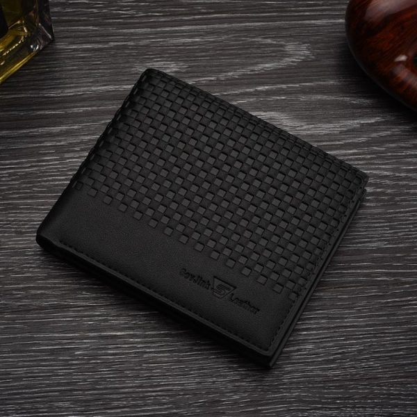 Men Short Wallet Business Coin Purse Card Holder Money Bag (730-1 Horizontal)