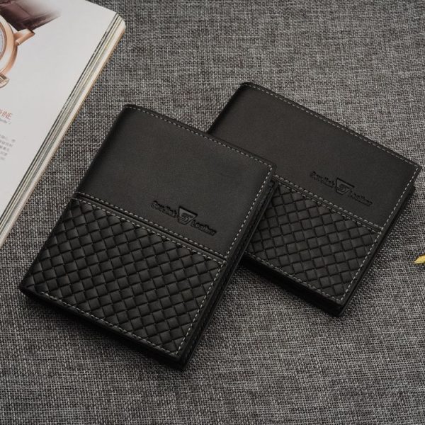 Men Short Wallet Business Coin Purse Card Holder Money Bag (730-1 Horizontal) - Image 2