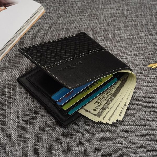 Men Short Wallet Business Coin Purse Card Holder Money Bag (730-1 Horizontal) - Image 3