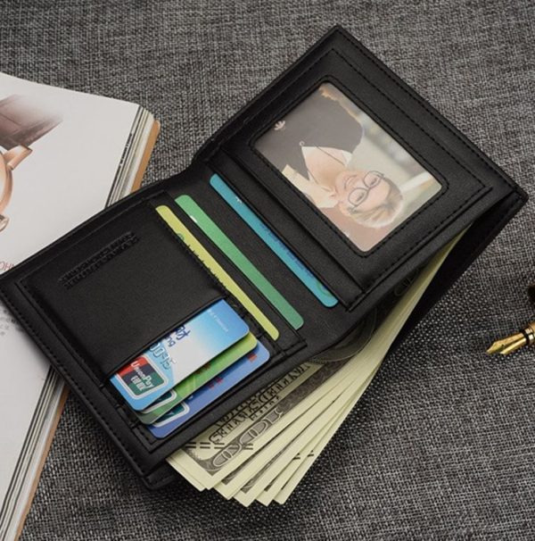 Men Short Wallet Business Coin Purse Card Holder Money Bag (730-1 Horizontal) - Image 5