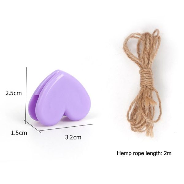 5sets Cute Color Love Clip Desktop Bracket Picture Hanging Wall Decoration Memo Clip (As Show) - Image 3