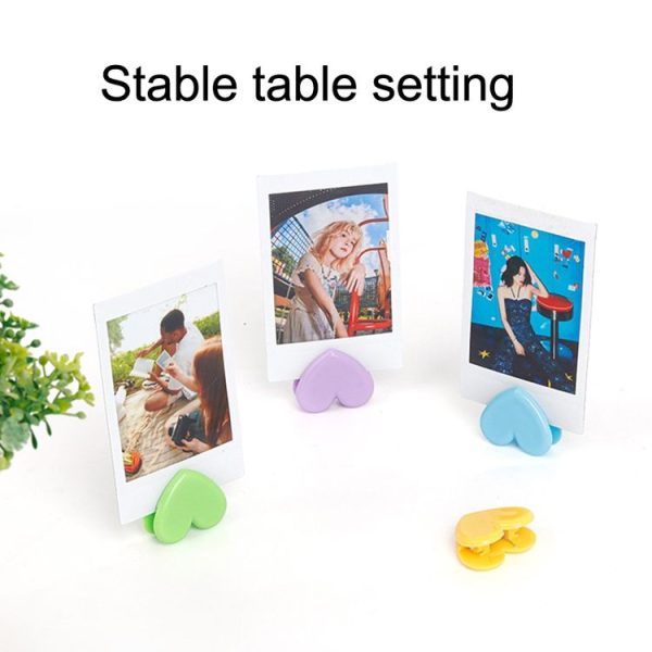 5sets Cute Color Love Clip Desktop Bracket Picture Hanging Wall Decoration Memo Clip (As Show) - Image 5