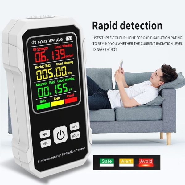Electromagnetic Radiation Detector High Frequency Radiation Detector (White) - Image 7