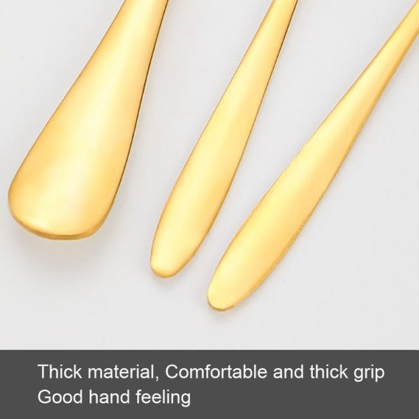 6pcs / set Stainless Steel Cake Knife And Fork Set, Color: Silver With 2-tine Forks - Image 4
