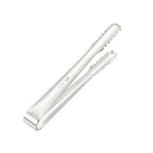 With Teeth Non-Slip Stainless Steel Ice Clip Mirror Polishing Coffee Square Sugar Clip, Color: Stainless Steel Color