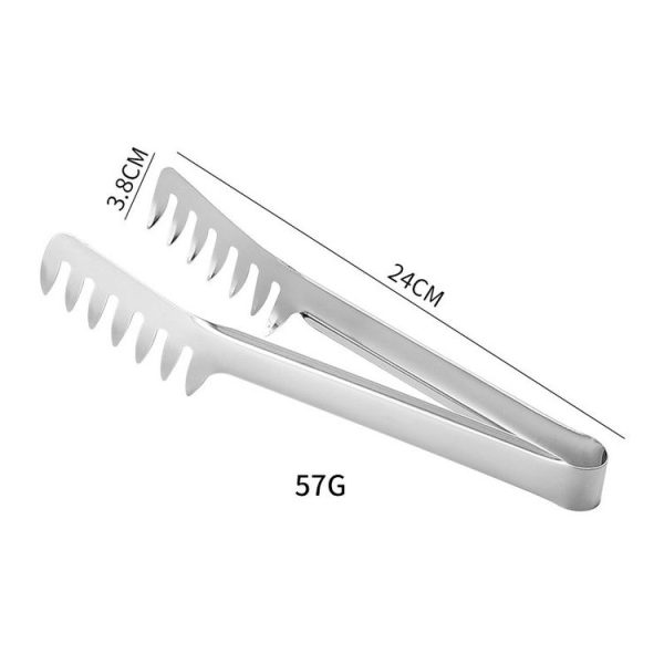 Titanium Plated Stainless Steel Spaghetti Clip Restaurant Food Clamps, Color: Stainless Steel Color - Image 3