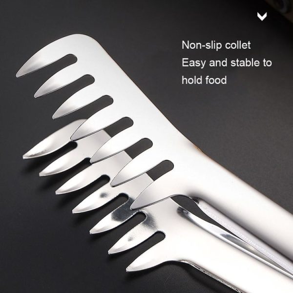 Titanium Plated Stainless Steel Spaghetti Clip Restaurant Food Clamps, Color: Stainless Steel Color - Image 4