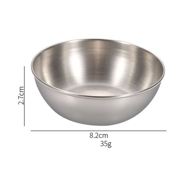 4pcs / set Stainless Steel Circular Dipped Dishes Seasoning Gastric Dish, Color: Stainless Steel Color - Image 3