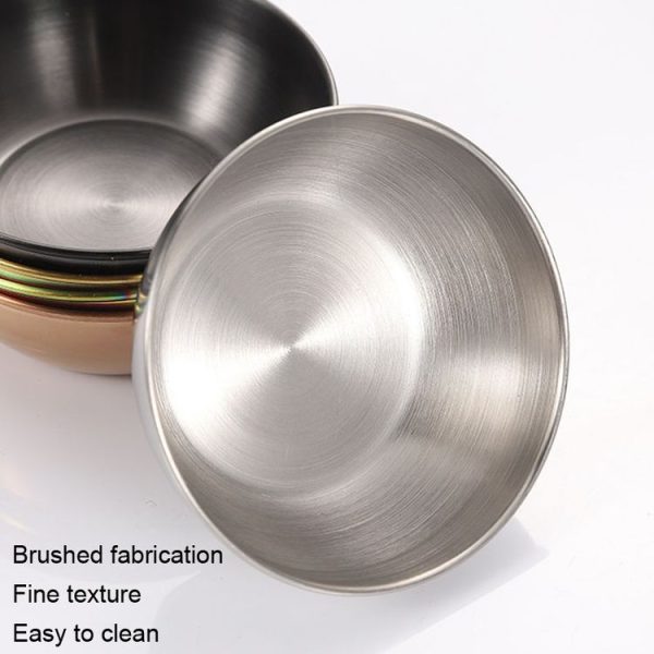 4pcs / set Stainless Steel Circular Dipped Dishes Seasoning Gastric Dish, Color: Stainless Steel Color - Image 5